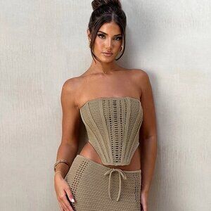 Babyboo Crochet Knit Corset XS